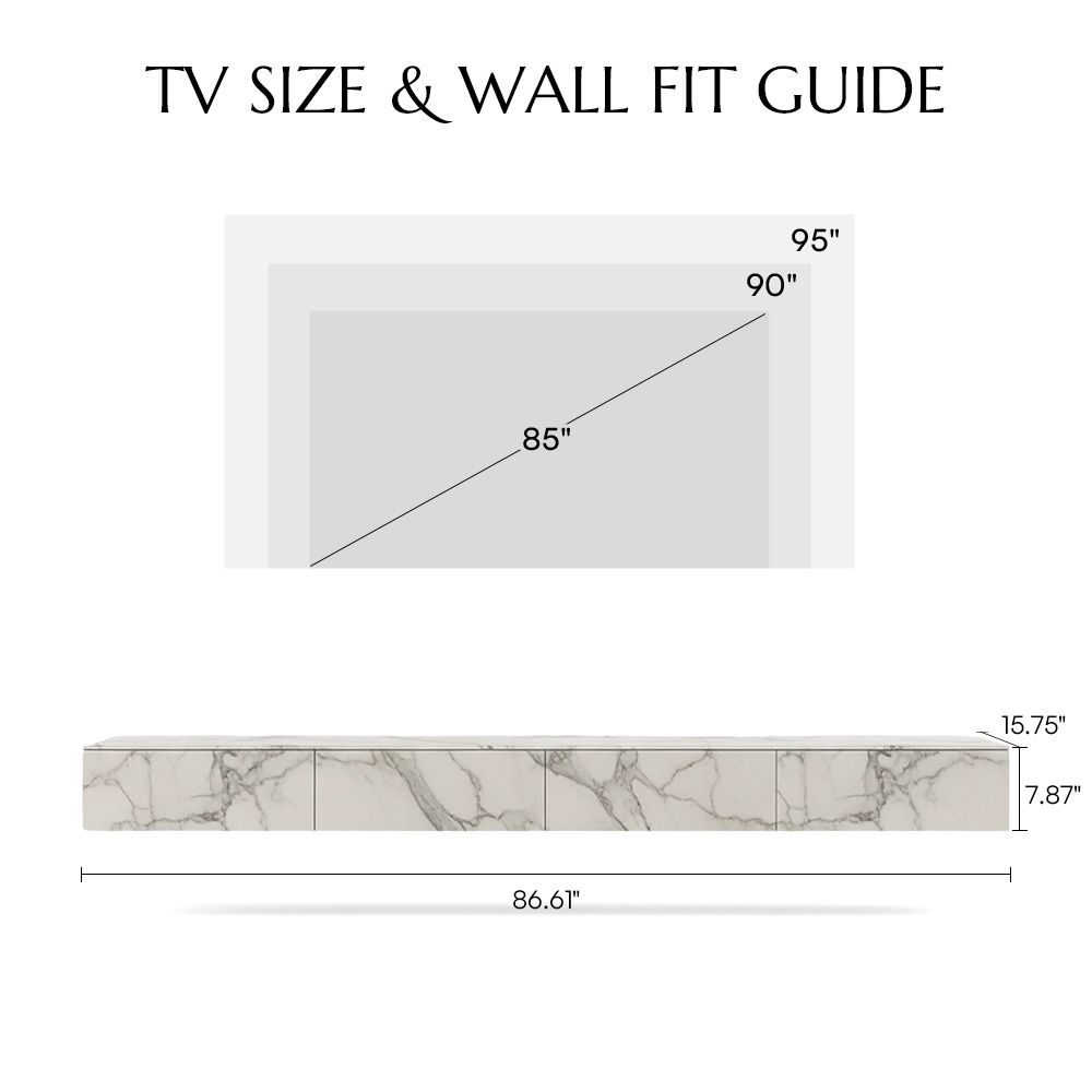 Sintered Stone White Sintered Stone TV Stands