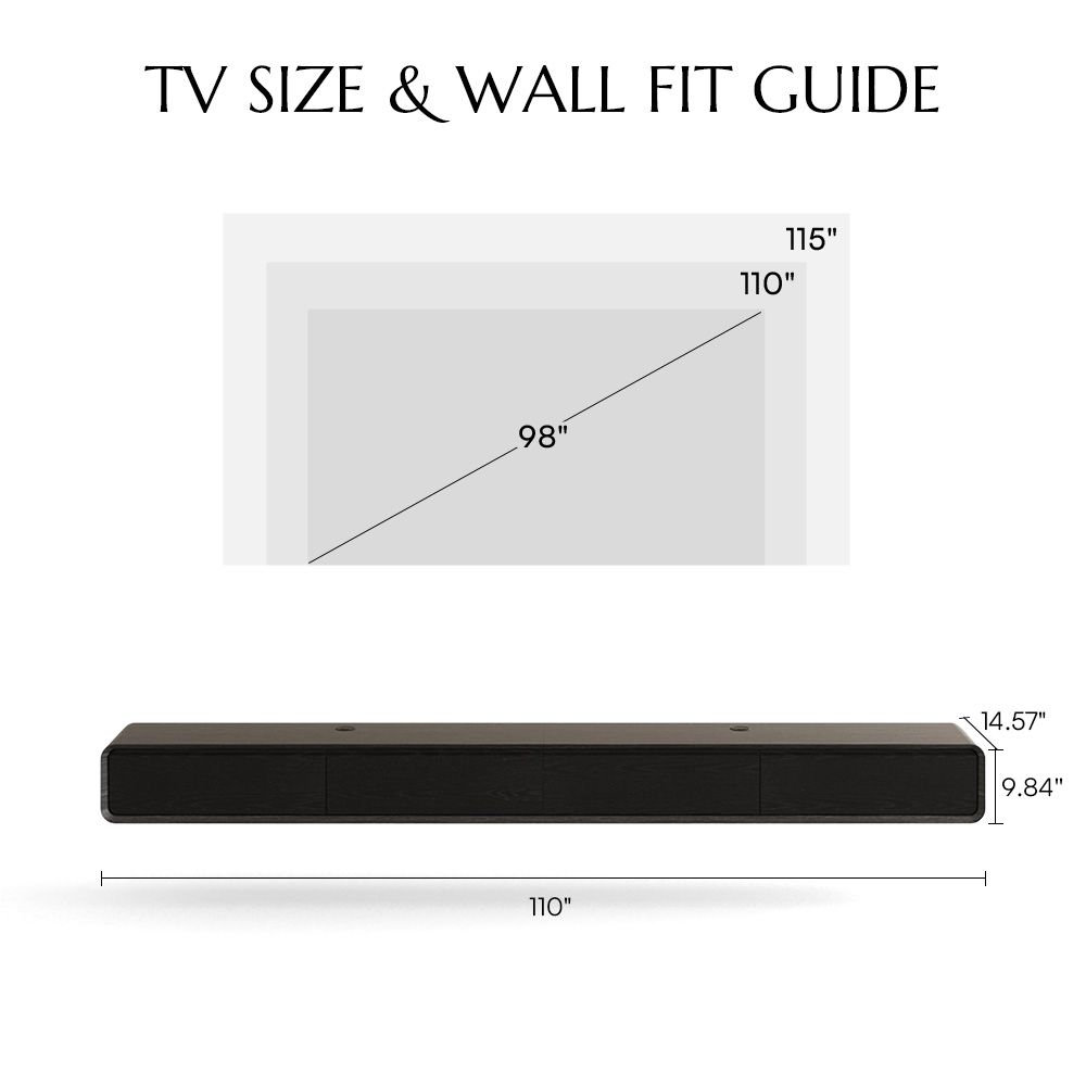 Oak Black MDF TV Stands