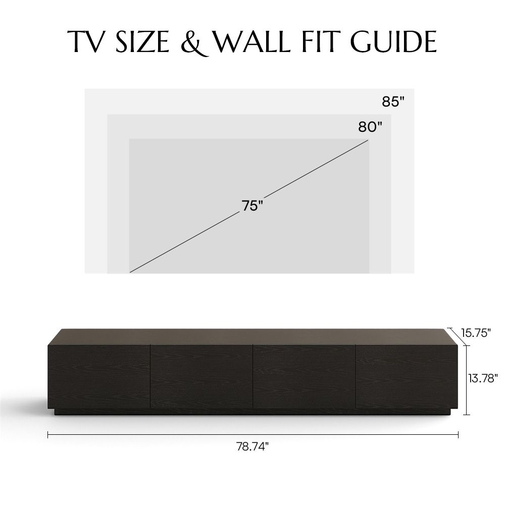 Oak Black MDF TV Stands