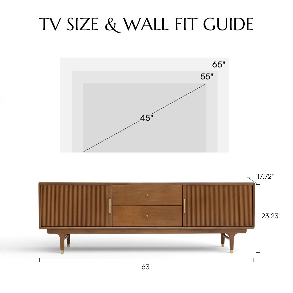 Walnut Walnut MDF TV Stands