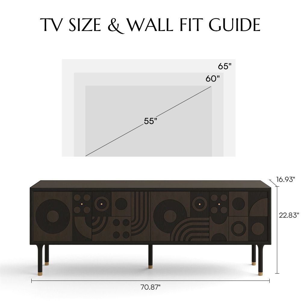 Mid Century Modern Smoky MDF TV Stands