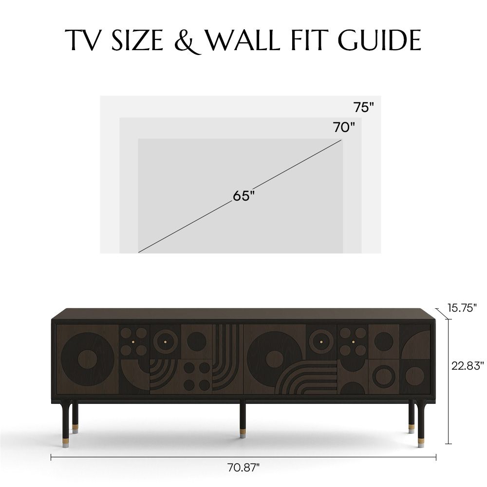 Wood Smoky MDF TV Stands