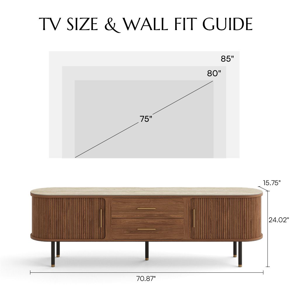 Walnut Color Plywood TV Stands