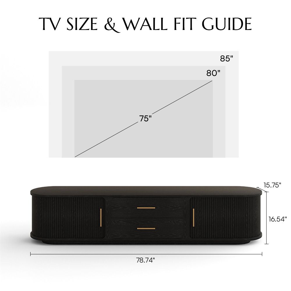 Walnut Black Plywood TV Stands