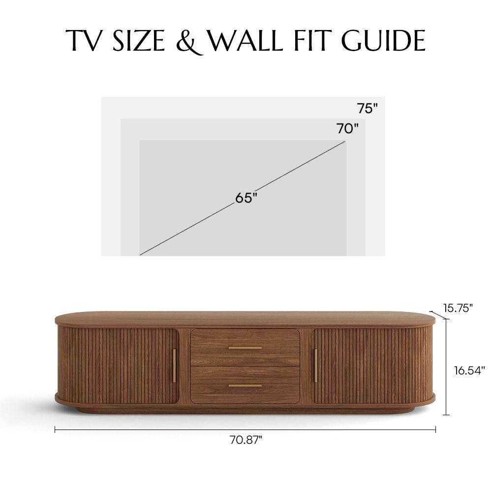 Walnut Color Plywood TV Stands