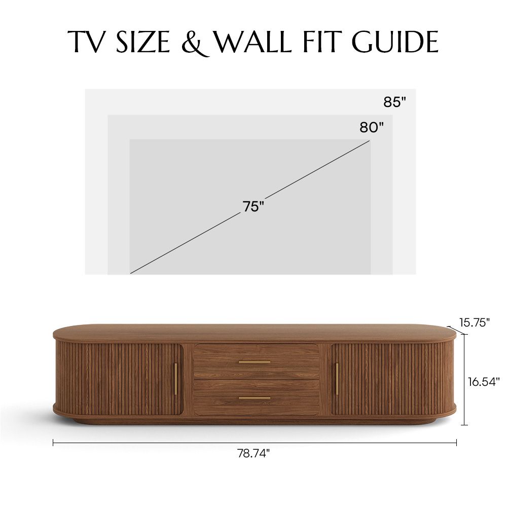 Walnut Color Plywood TV Stands