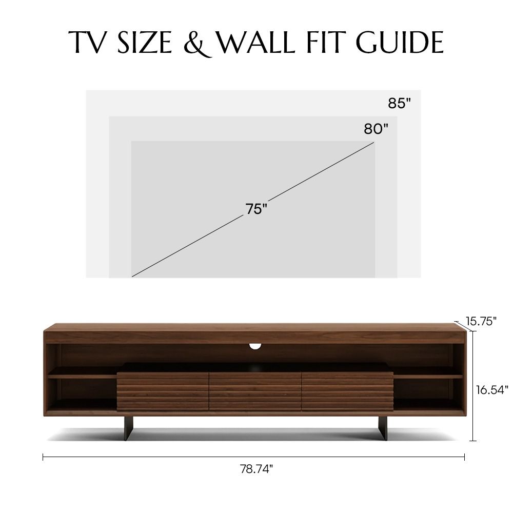 Metal Leg Walnut MDF TV Stands