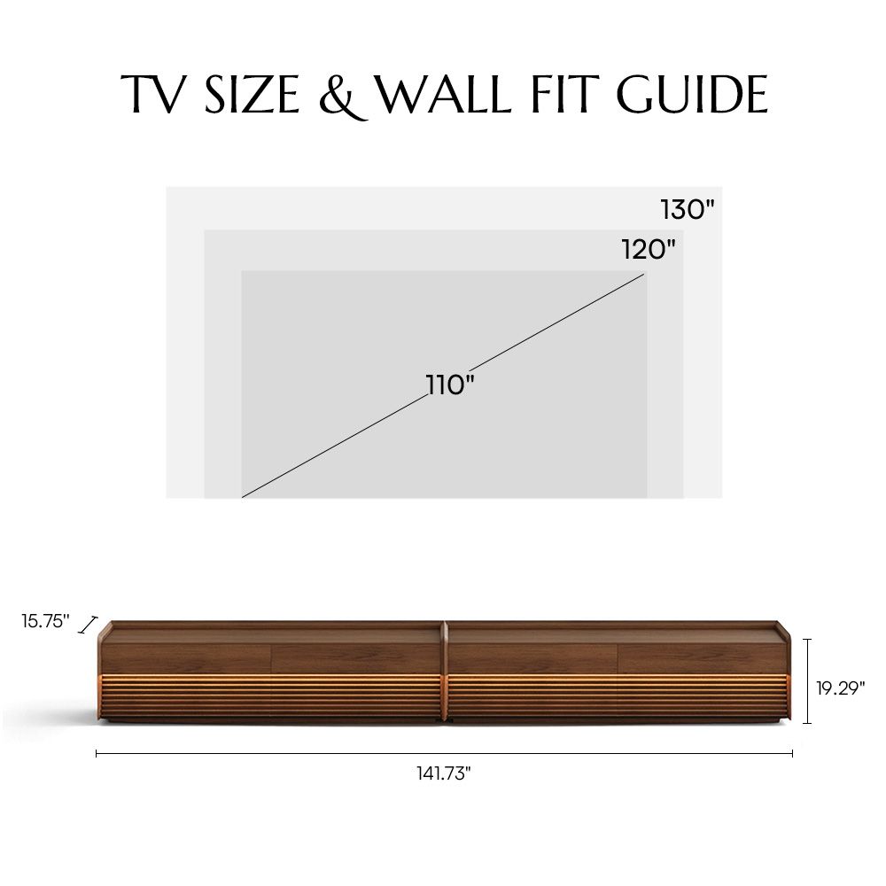 Fully Assemble Walnut Color Plywood TV Stands