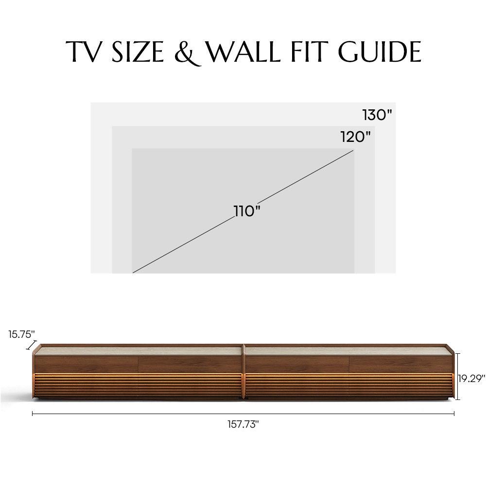 Wood Tabletop Walnut Color Plywood TV Stands