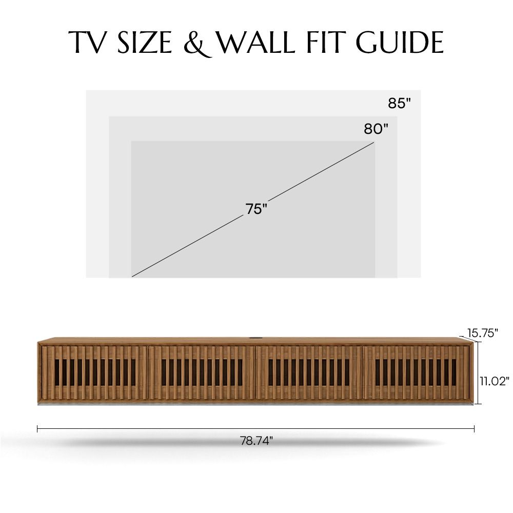 Fully Assemble Walnut Color Plywood TV Stands