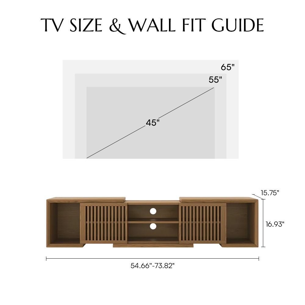 Modern Minimalist Walnut Color MDF TV Stands