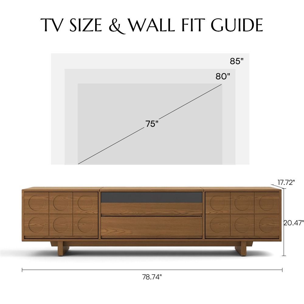 Floor TV Stand Walnut Plywood TV Stands
