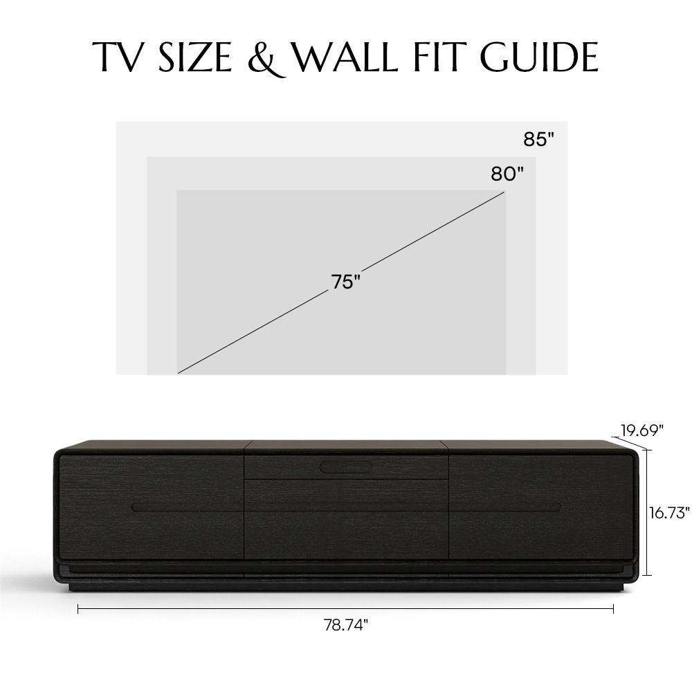 Mid Century Modern Black MDF TV Stands