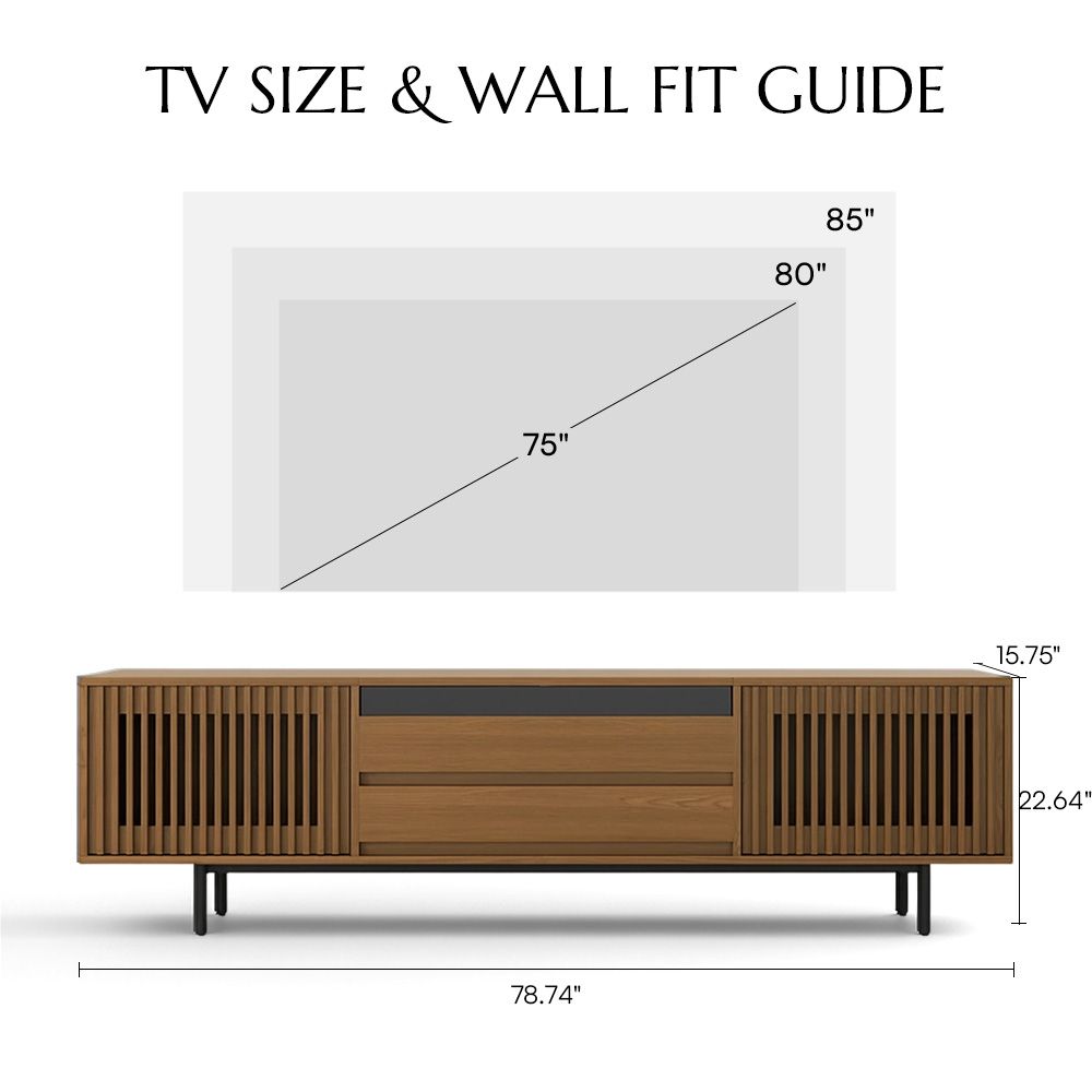 Partly Assemble Walnut Color MDF TV Stands