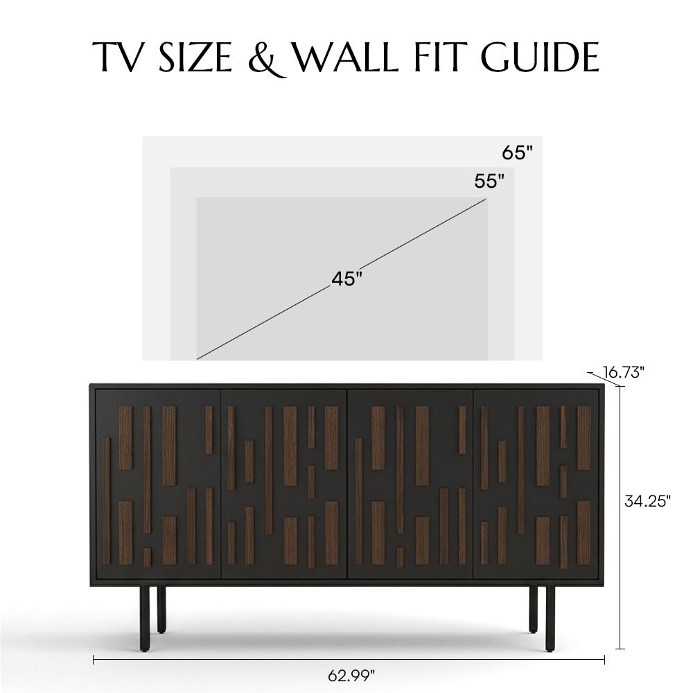 Mid Century Modern Smoky MDF TV Stands