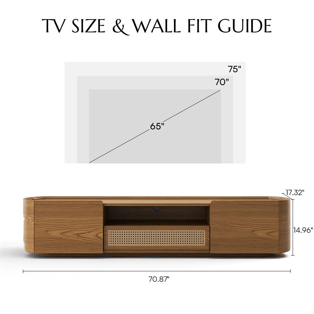 Fully Assemble Walnut Color Plywood TV Stands