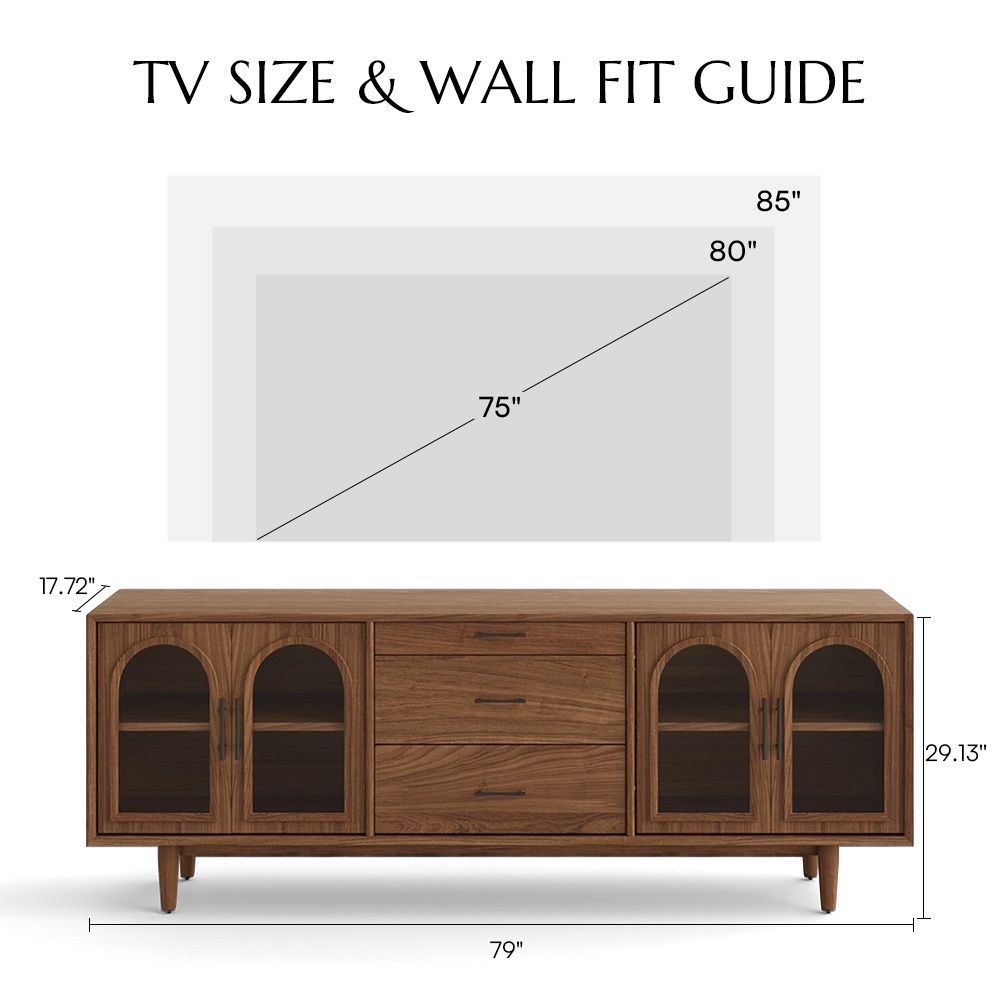 Wood Walnut Color Engineered Wood TV Stands