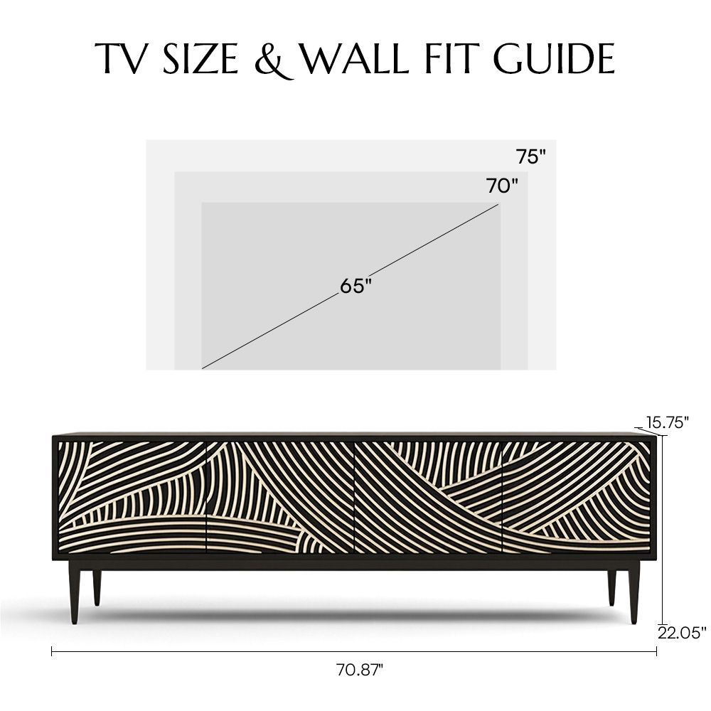 Modern Black MDF TV Stands