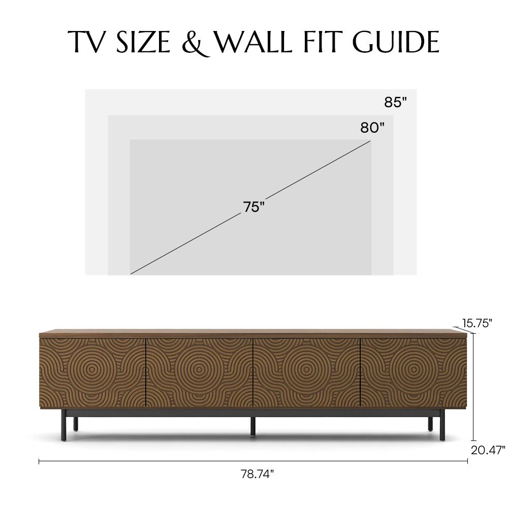 Partly Assemble Walnut Color MDF TV Stands
