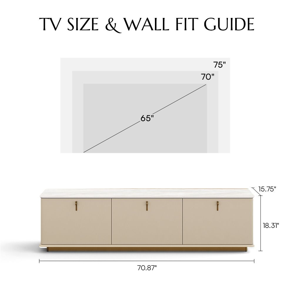 On the Ground Beige Plywood TV Stands