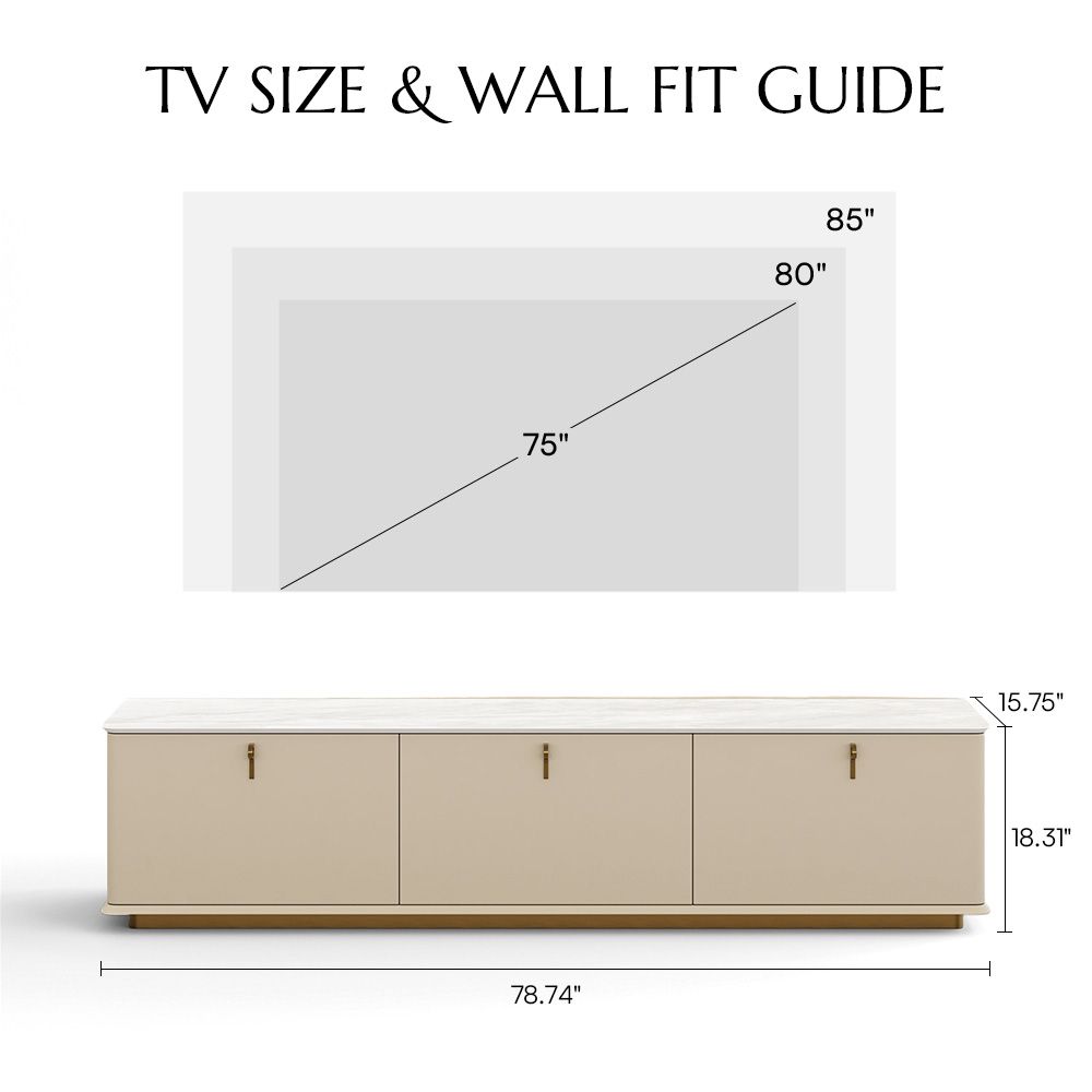 Marble Beige Plywood TV Stands