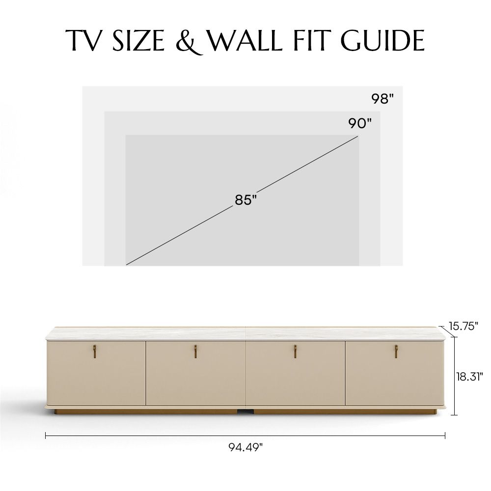 Modern Luxury Beige Plywood TV Stands