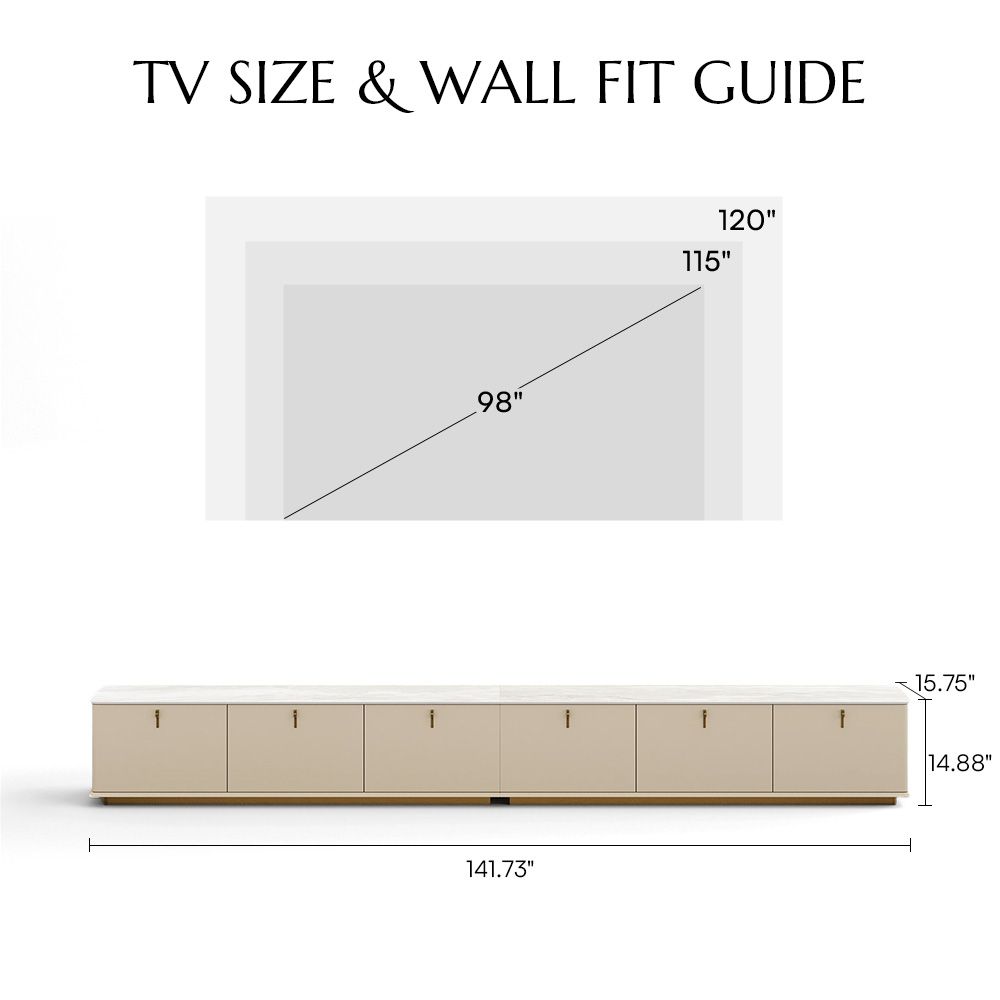 Marble Beige Plywood TV Stands