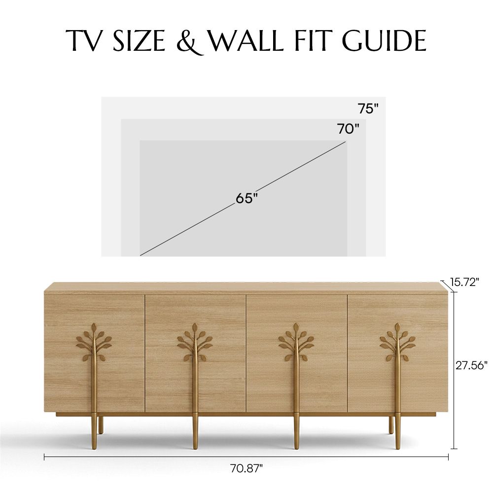Living Room Wood color MDF TV Stands