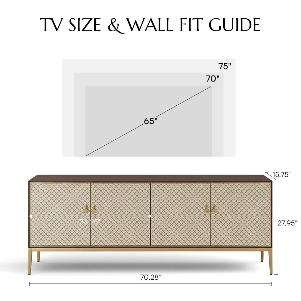 Metal Leg Walnut & Silver Gray MDF TV Stands