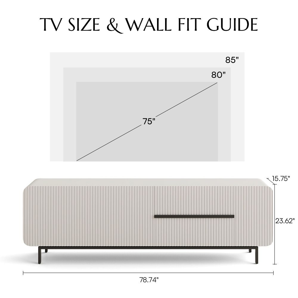Metal Leg Beige Plywood TV Stands