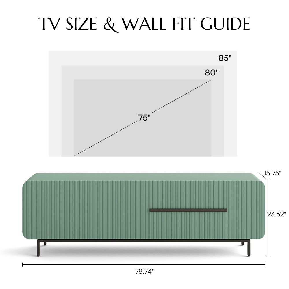 with Storage Green Plywood TV Stands
