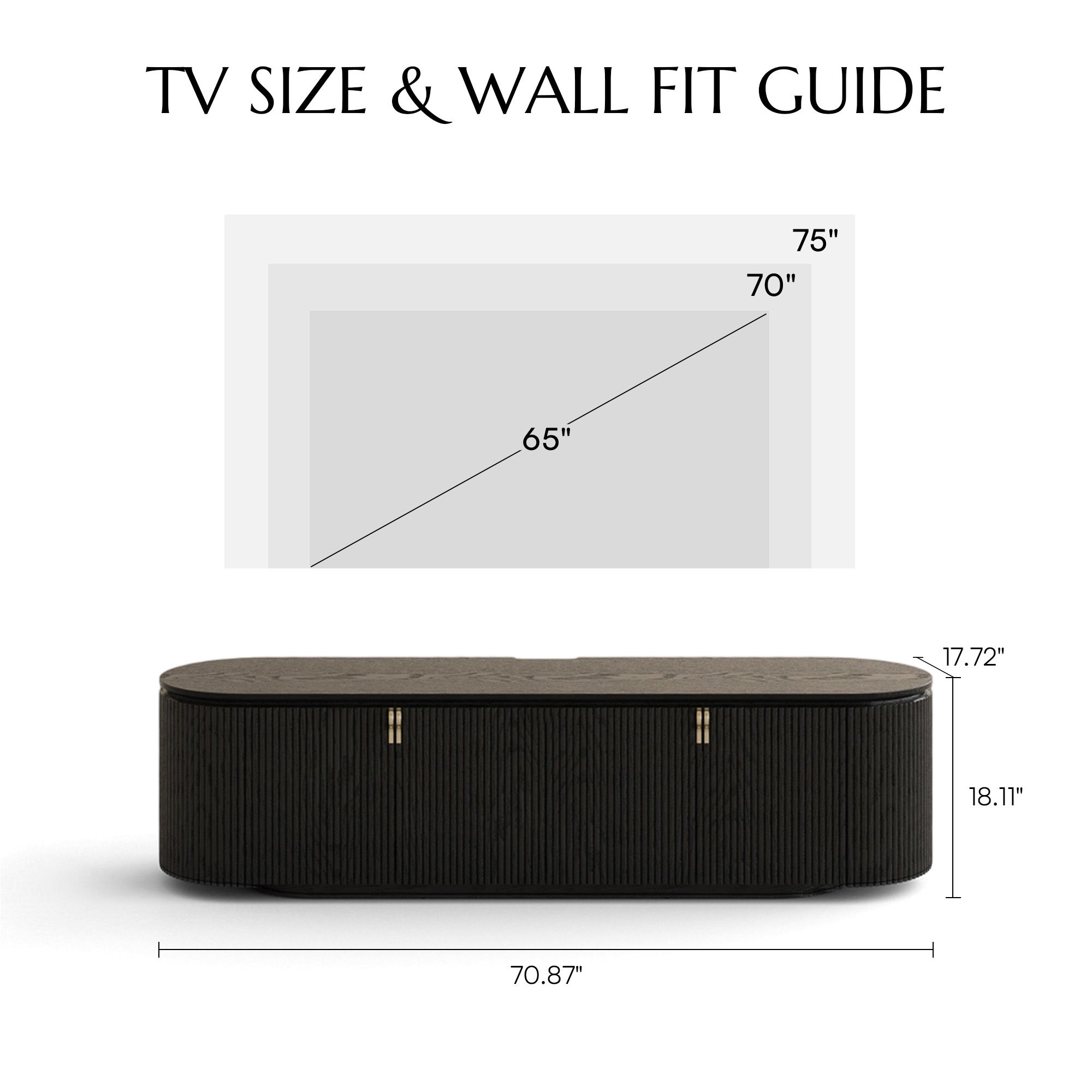Mid Century Modern Black Plywood TV Stands