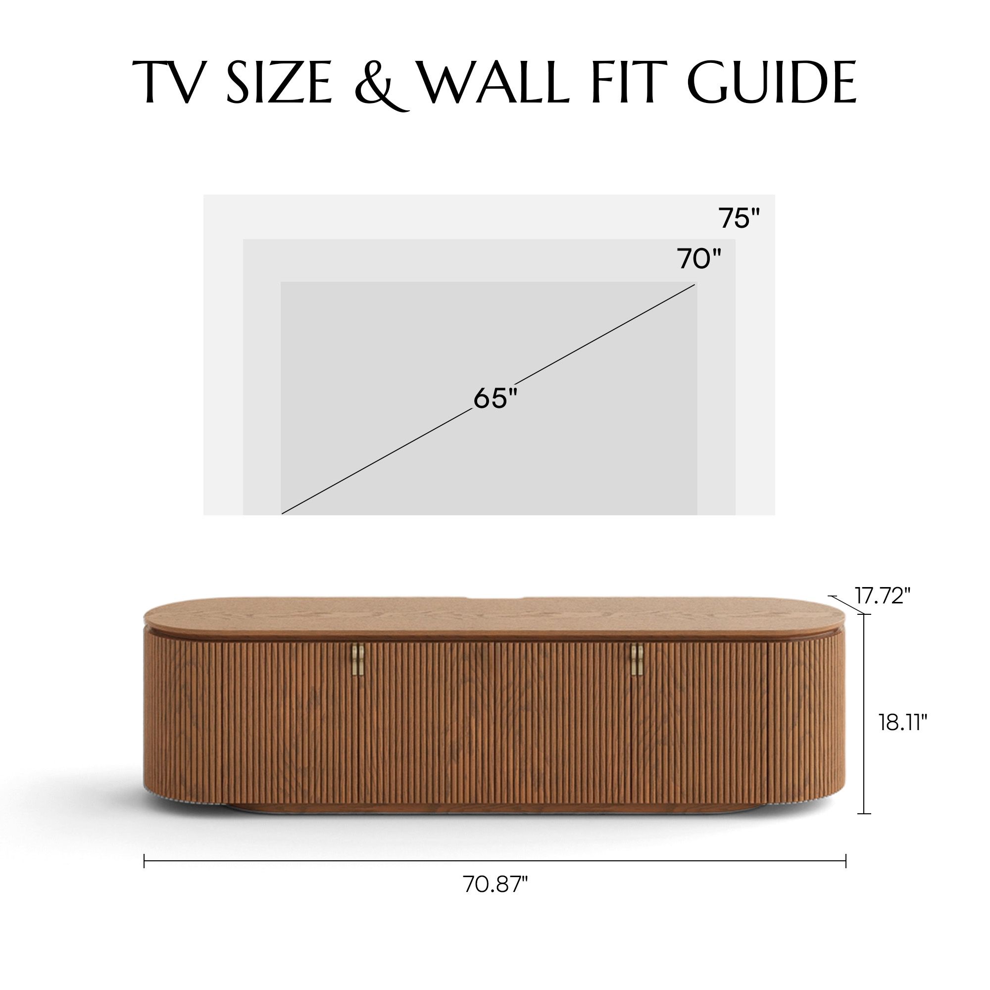 with Cabinets Walnut Color Plywood TV Stands