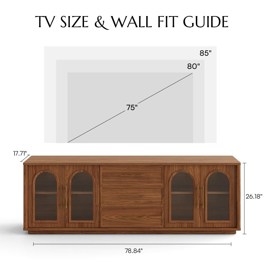 Cloister Walnut Color Engineered Wood TV Stands