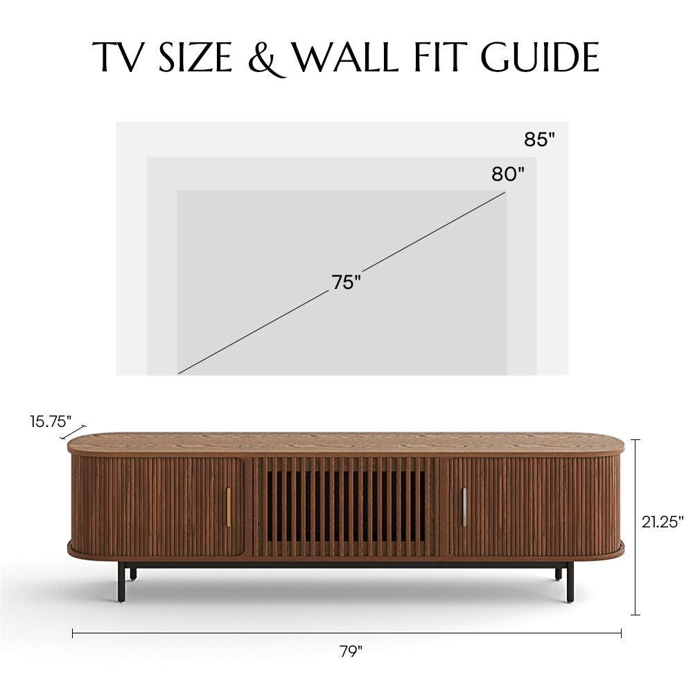 Modern Walnut Color Plywood TV Stands