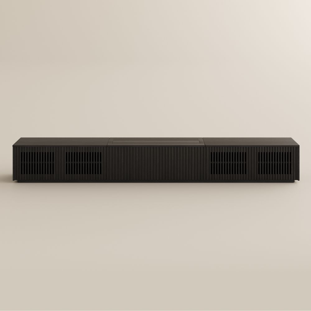 Living Room Black Wood Electric TV Stands