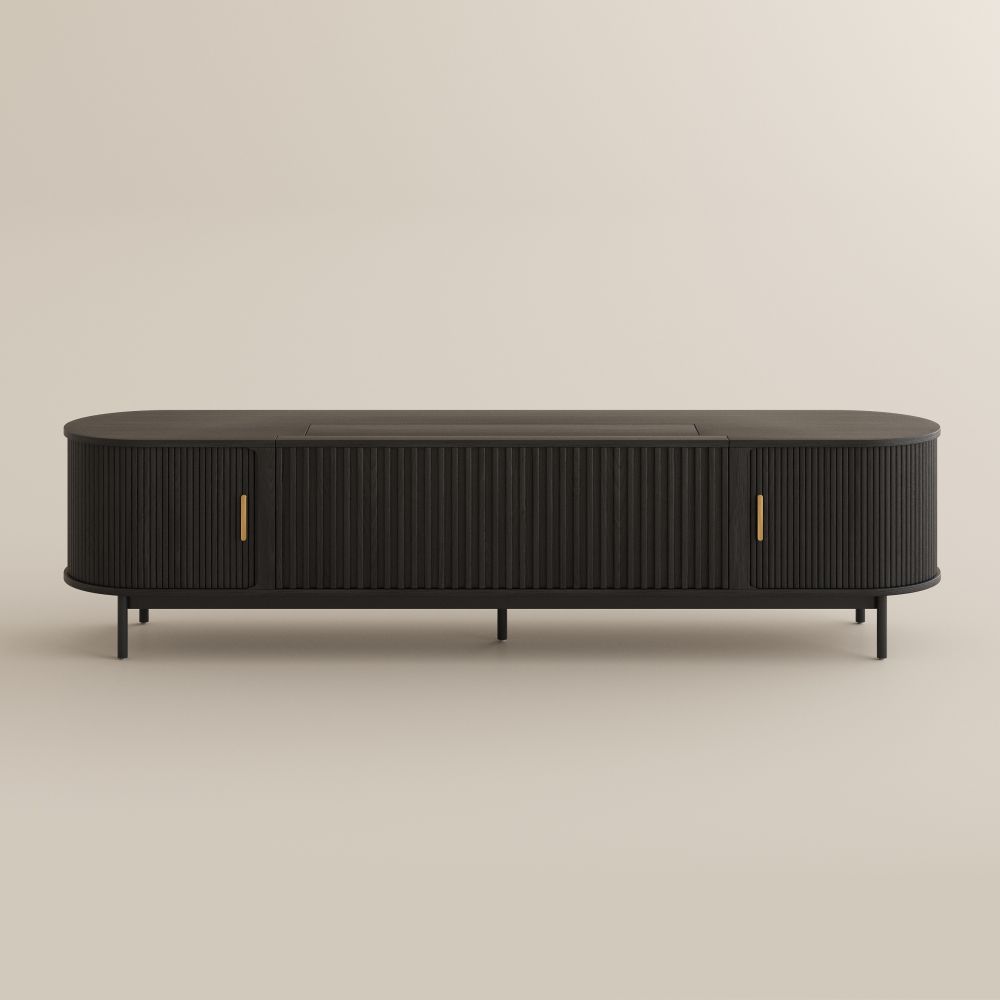 Black MDF Electric TV Stands