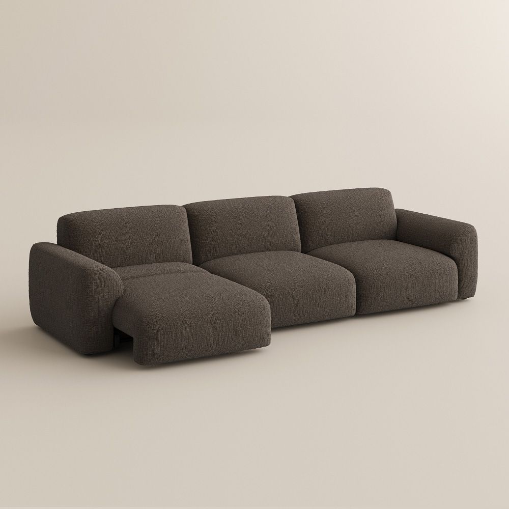 Dark Gray Chenille Fabric Power Reclining Sofas