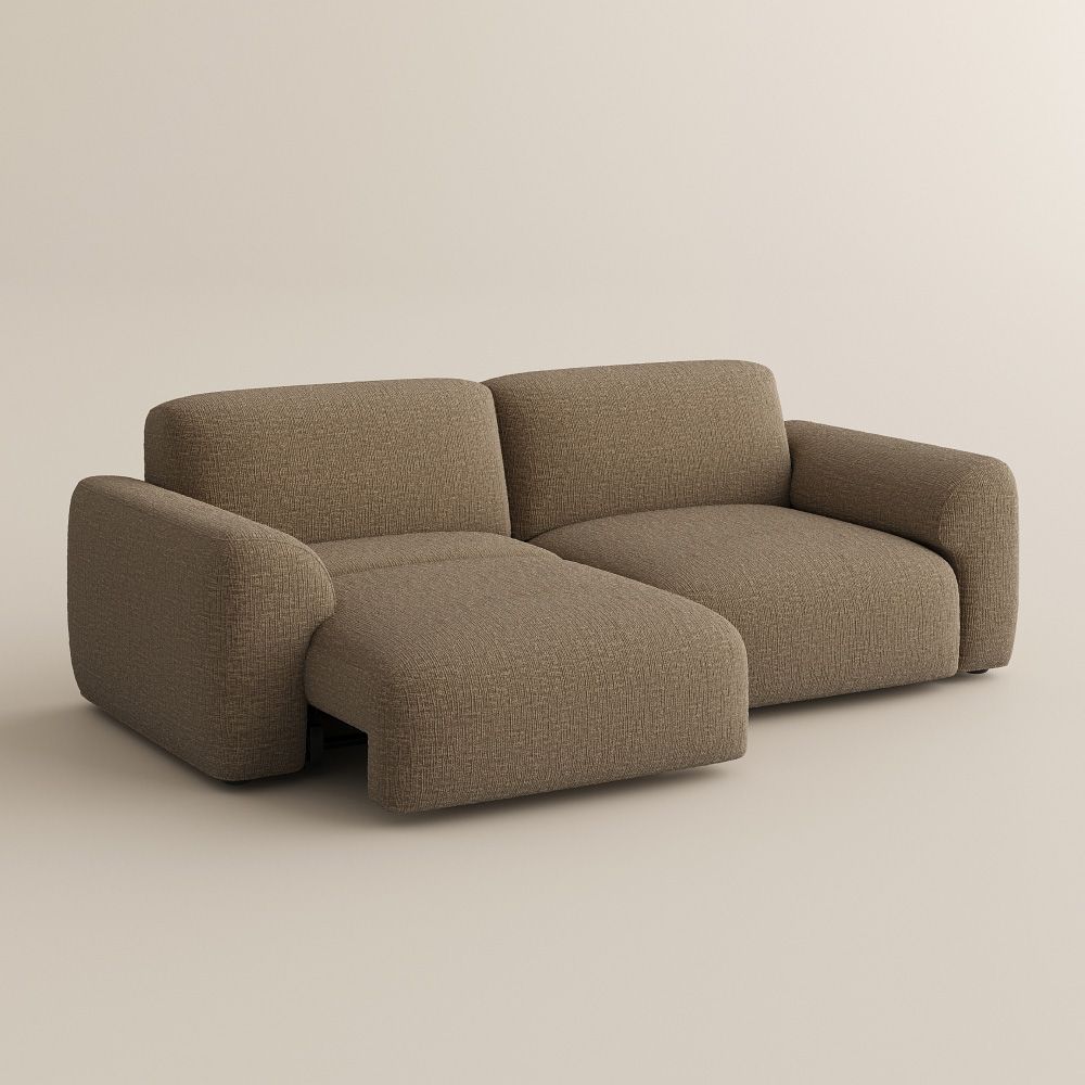 Dark Khaki Chenille Fabric Power Reclining Sofas