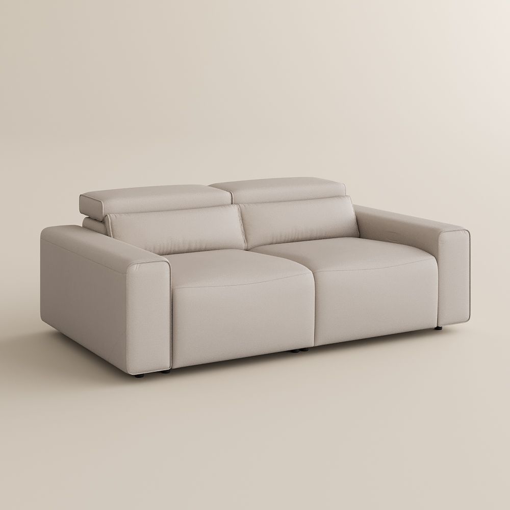 Modern Beige Eco-friendly Microfiber Leather Modular Sofas