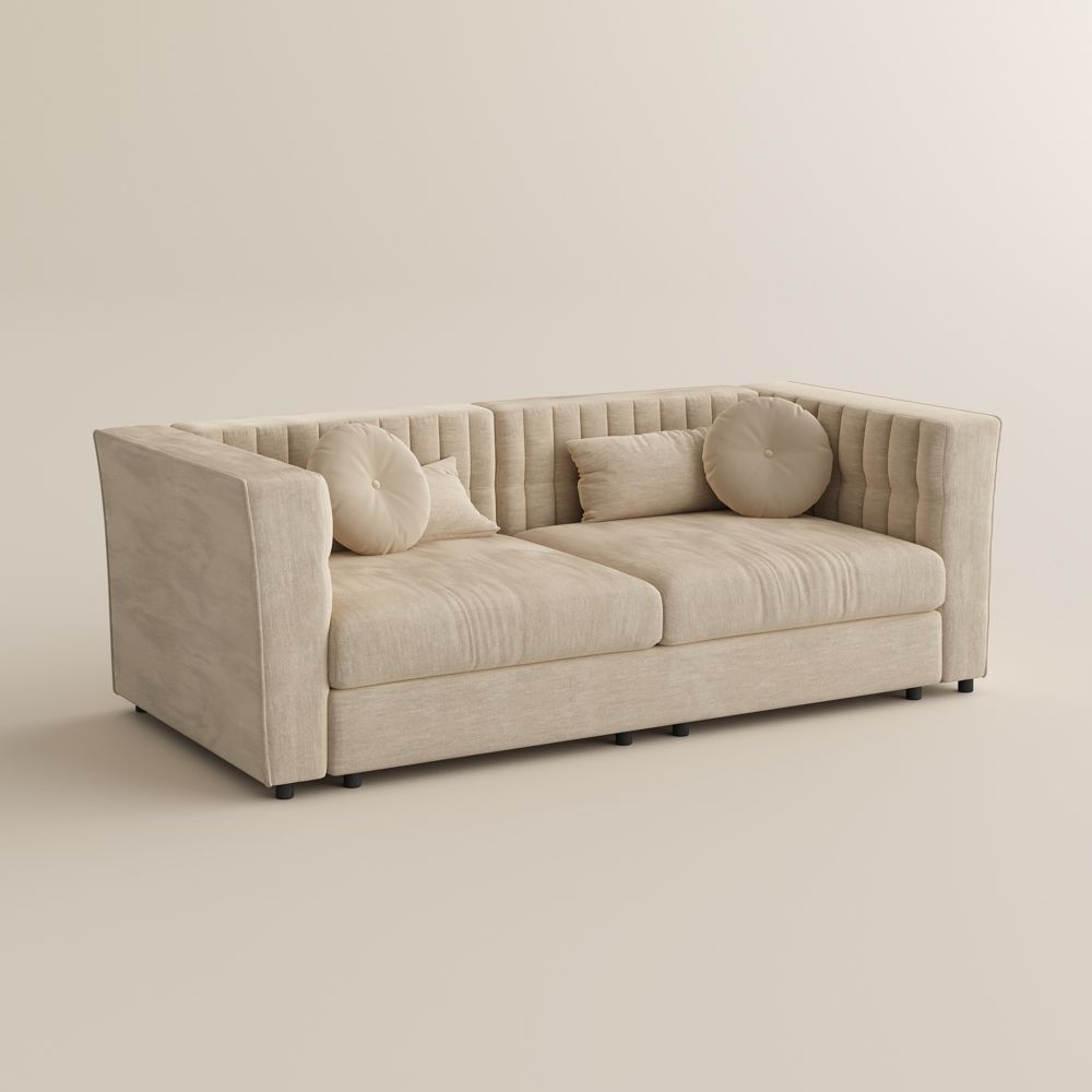 Velvet Beige Velvet Sofas & Loveseats