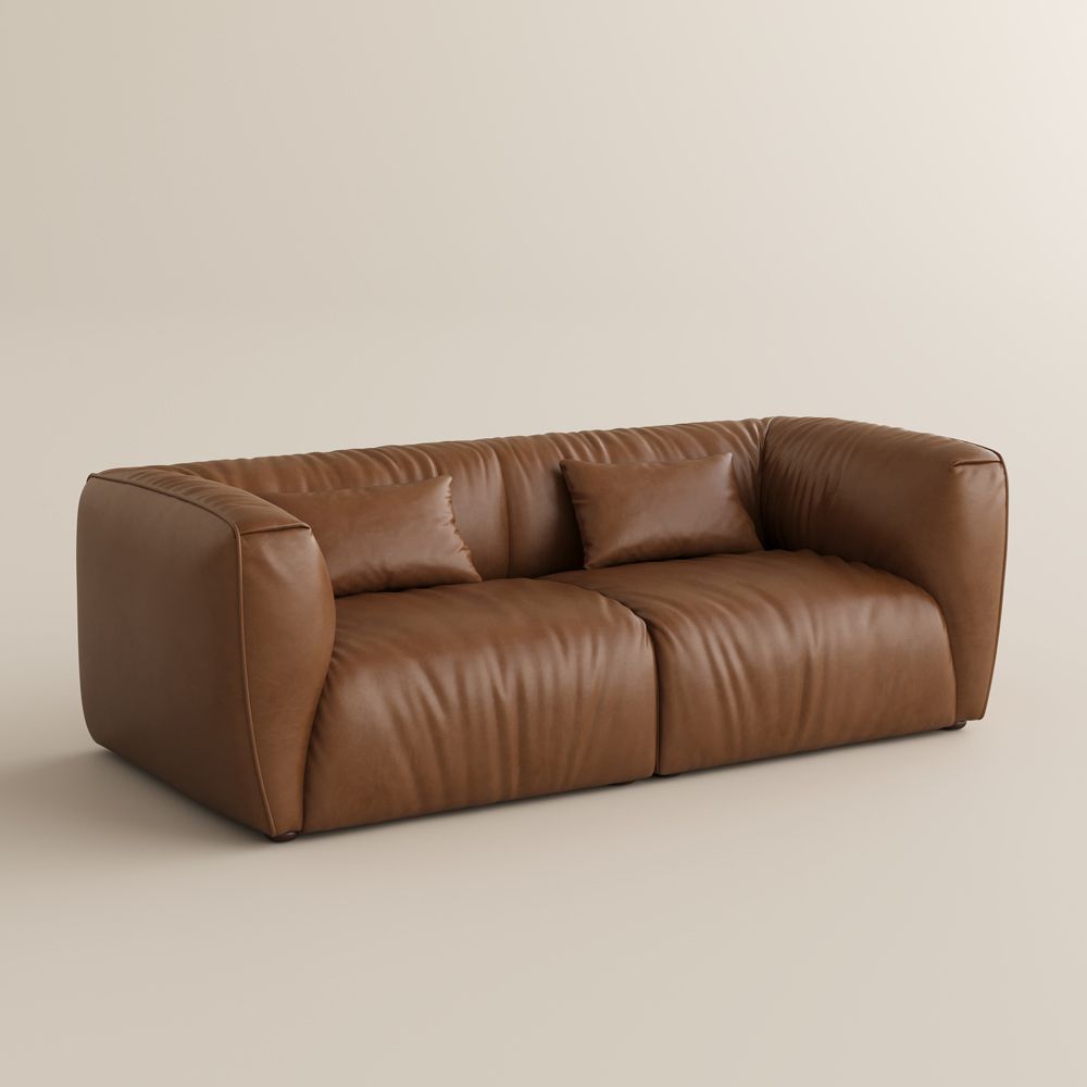 Genuine Leather Brown Leather Modular Sofas