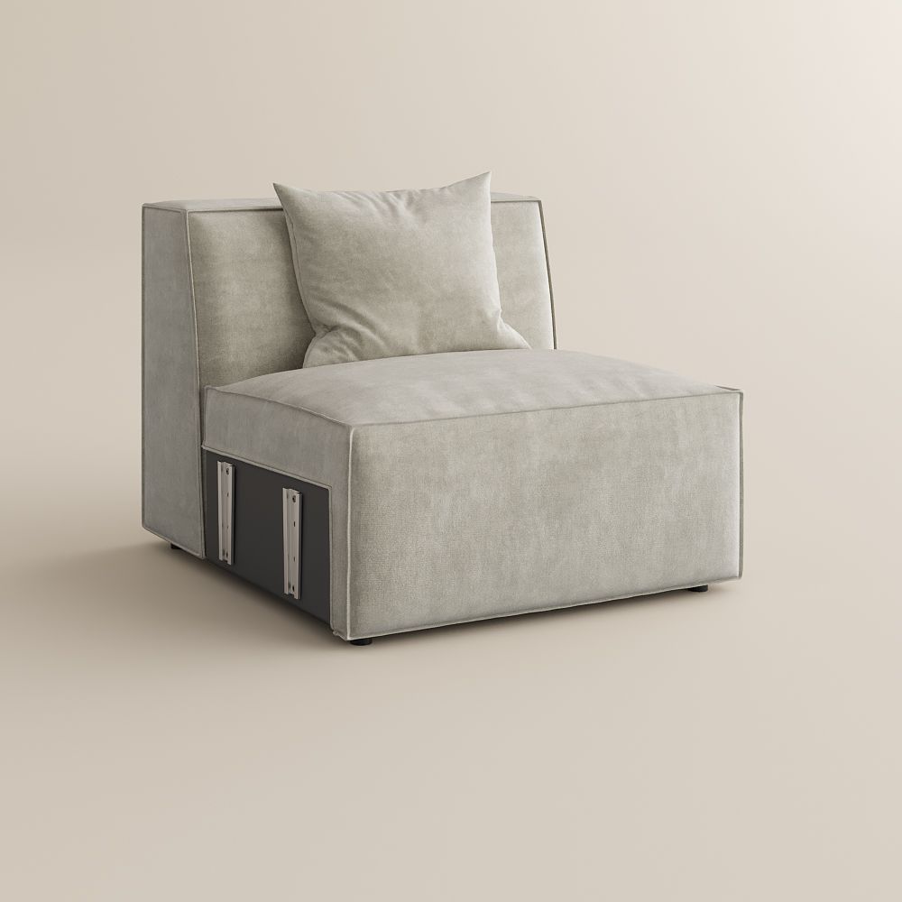 Fabric Beige Ottomans & Poufs