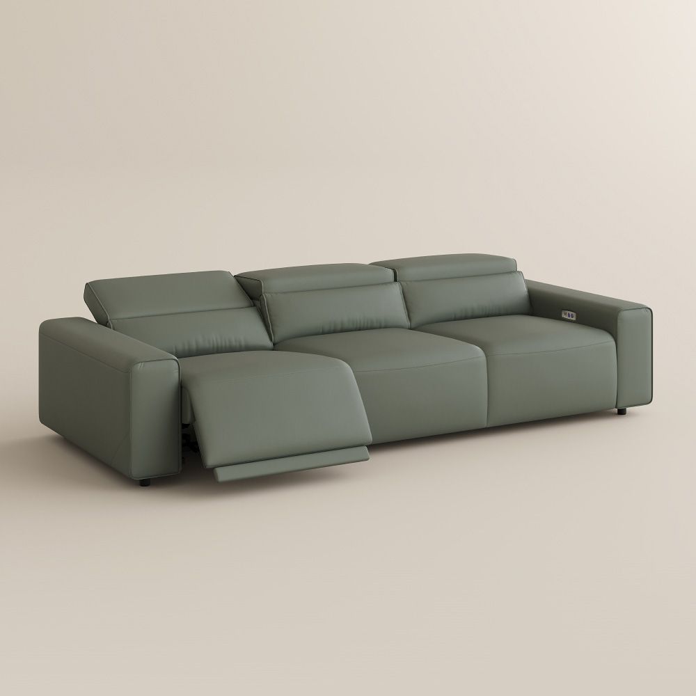 Apartment Dark Green Eco-friendly Microfiber Leather Modular Sofas