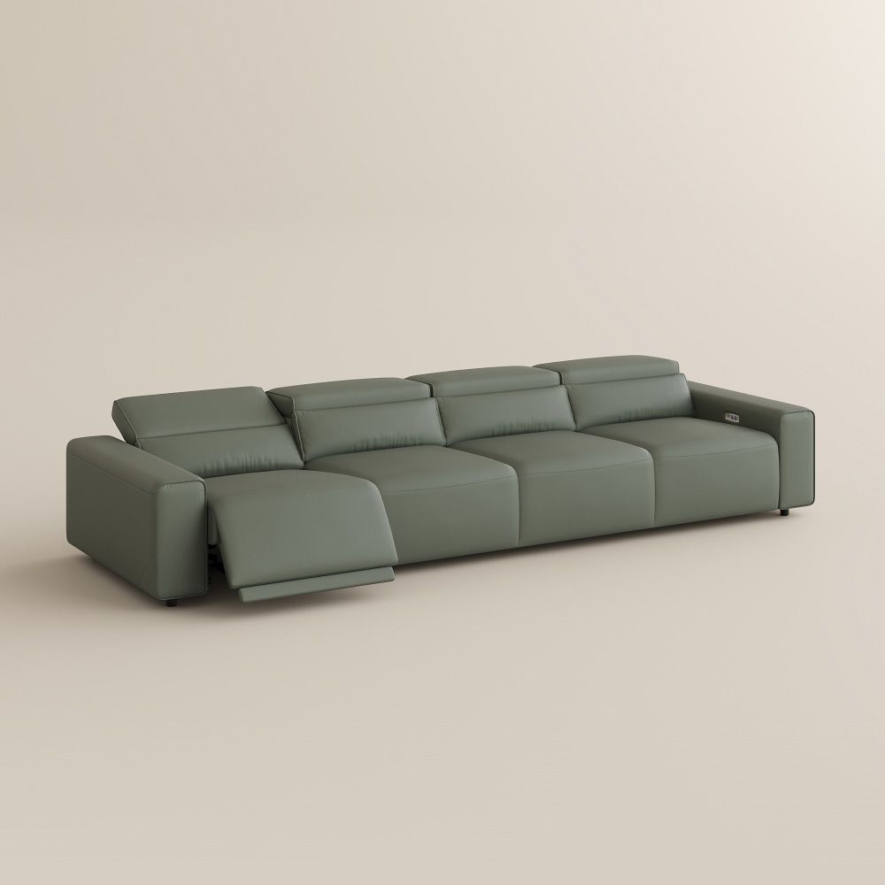 Bedroom Dark Green Eco-friendly Microfiber Leather Modular Sofas