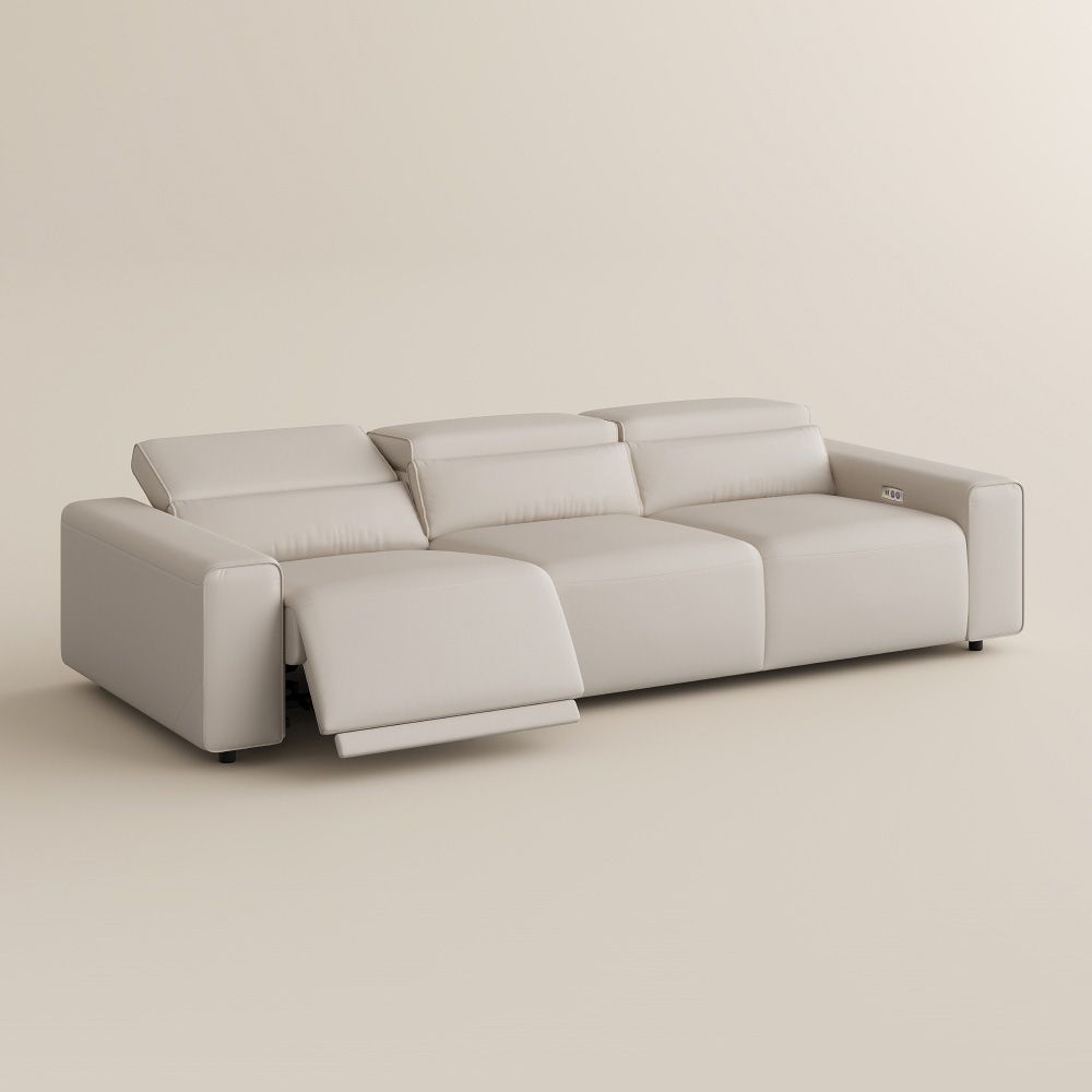 Modular Beige Eco-friendly Microfiber Leather Modular Sofas