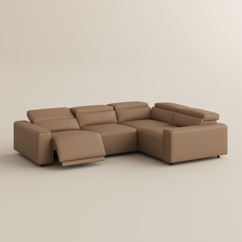 Khaki Eco-friendly Microfiber Leather Smart Furniture