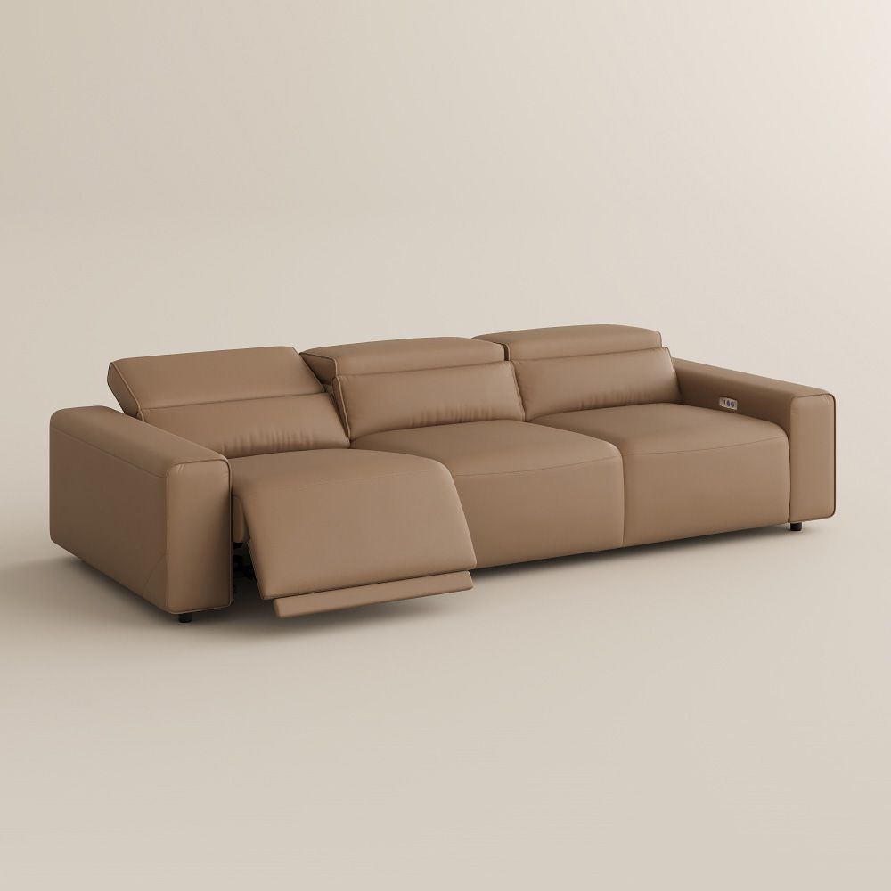 Benjamin Khaki Eco-friendly Microfiber Leather Modular Sofas