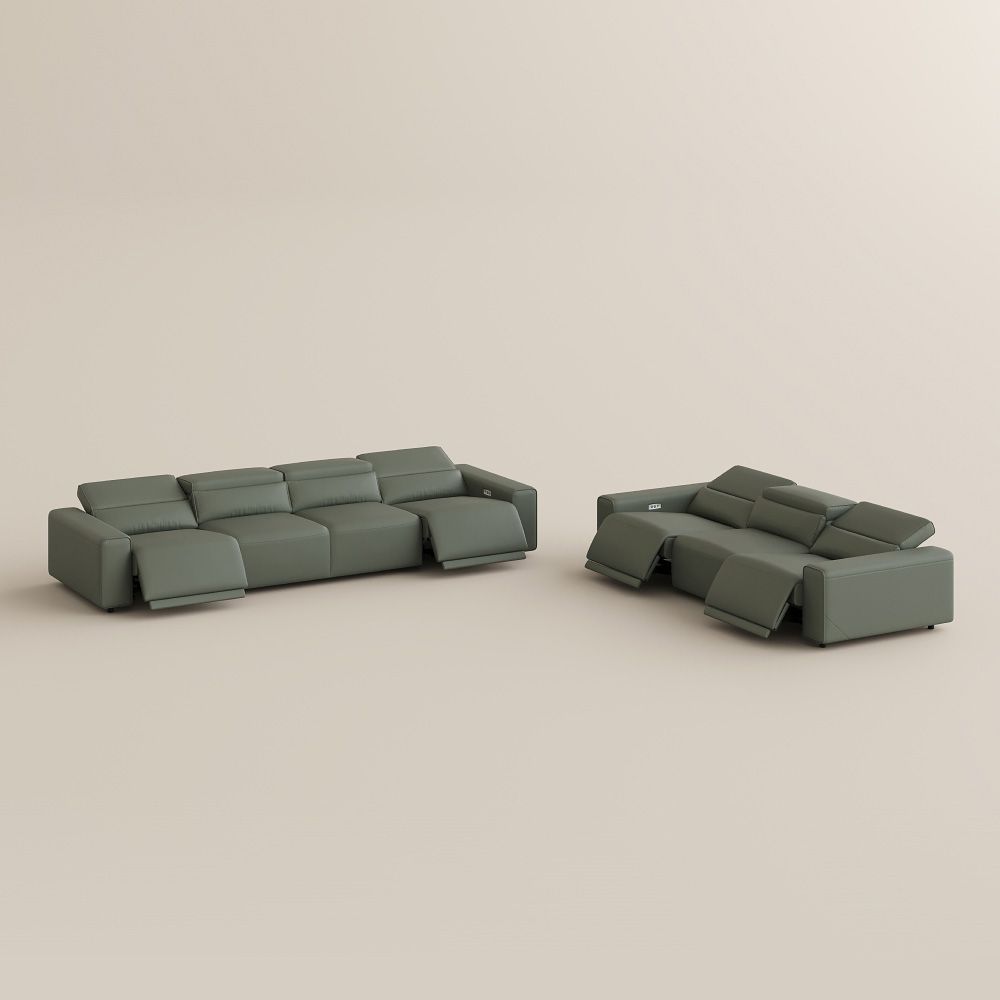 Modular Dark Green Eco-friendly Microfiber Leather Smart Furniture
