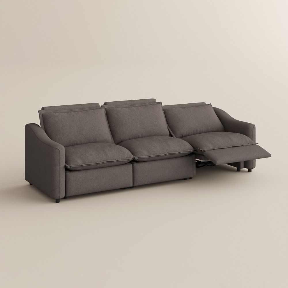 Very Relaxed Dark Gray Linen Smart Furniture